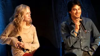 BNCE 2013 Candice Accola + Ian Somerhalder talking Dutch