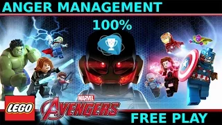 Lego Marvel Avengers Anger Management Free Play 100% all minikits and collectibles