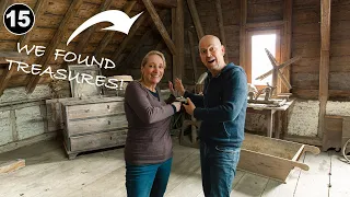 We Found Amazing Treasures In The Attic - ep15 - Old Farmhouse Renovation