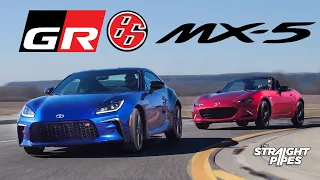 The LAST Affordable RWD Manual Gas Cars! 2022 Toyota GR 86 vs Mazda Miata MX5