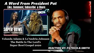 Yolanda Adams & Le’Andria Johnson - The Battle Is The Lord's -Super Bowl Gospel 2020-REACTION VIDEO