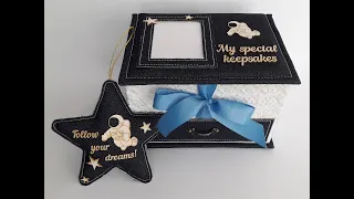 Baby boy keepsake box / Memory box / Astronaut / Мамины сокровища Комодик для мальчика