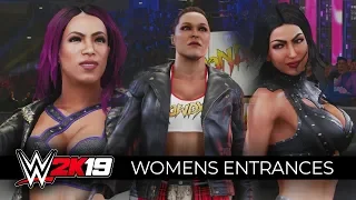 WWE 2K19 - ALL WOMENS ENTRANCES!!