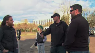 Trump supporters from Vancouver meet Antifa at The Capitol