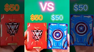 Iron Man Mark 50 VS Captain America playing cards by Card Mafia (Part 1) #Shorts