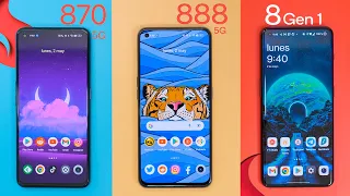 Snapdragon 8 Gen 1 vs 888 vs 870 | Comparativa de Rendimiento