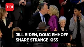 Watch: Why did Jill Biden kiss Kamala Harris' husband at State of the Union