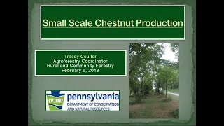 Winter 2018 Webinar Series:  Small Scale Chestnut Production