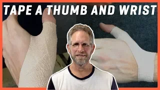 Taping Tutorial: How to tape (strap) a thumb and wrist for sports, Simple!