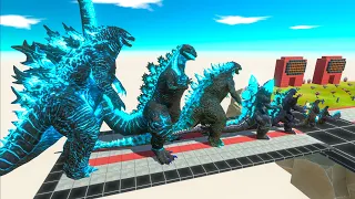 EVOLUTION of GODZILLA 2014 Ice Frostbite Size Comparison VS Team Yellow KING GHIDORAH x KONG Kaiju