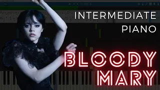 [Esperto] Bloody Mary Sped Up Wednesday Addams - Dance Scene | TikTok | Piano Tutorial | Synthesia