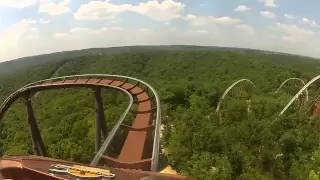 Wildfire Rollercoaster at Silver Dollar City (Branson MO) Front Seat POV