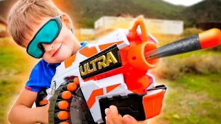 Нерф Челлендж Битва на бластерах Ультра!  Nerf Ultra Challenge