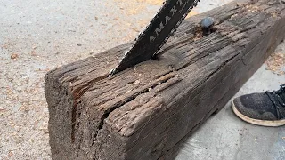 Recycling Of Railway Sleepers // Build A Table Out Of 123-Year-Old Railroad Sleepers