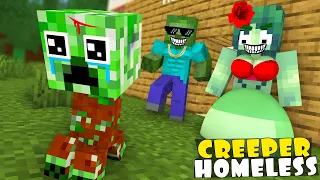 Monster School : Baby Creeper was Homeless - Minecraft Animation