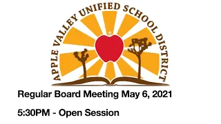 AVUSD Regular Board Meeting May 6, 2021