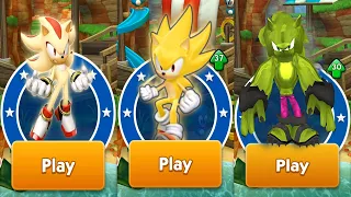 Sonic Dash - Super Shadow vs Super Sonic vs Hulkhog Mods - All 60 Characters Unlocked Gameplay