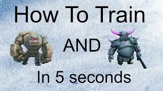 Clash Of Clans-Train Your Troops Fast | How to Train troops in 5 seconds |