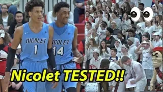 Nicolet TESTED on the road in SOLD OUT GYM! Duke Bound Jalen Johnson & Jamari Sibley RESPOND!