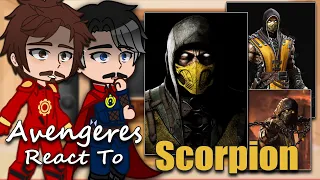 Avengers React To Scorpion | Mortal Kombat | Gacha react |  Full Video