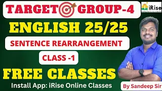 TARGET 🎯 GROUP-4 Rearrangement of sentence #freeenglishclasses