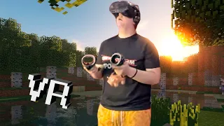 ПЯТЕРКА ПРОБУЕТ VR MINECRAFT (НАРЕЗКА СО СТРИМА ПЯТЕРКИ)