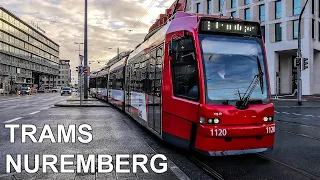 🇩🇪  Trams in Nuremberg - Straßenbahn Nürnberg (2022) (4K)