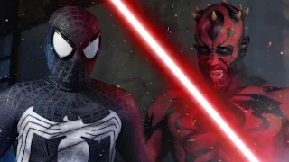 SPIDER-MAN vs DARTH MAUL - ALTERNATE ENDING - Super Power Beat Down