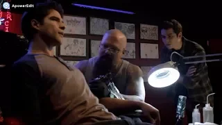 Teen Wolf 3x01 'Tattoo'  Scott and Stiles at the Tattoo Parlor