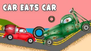 КРАСНАЯ МАШИНКА Car Eats Car на ПК - Мультик Игра про Хищные Машинки