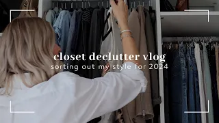 Declutter my wardrobe with me! Editing my style for 2024 | Decluttering series part 2