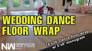 18'x20' Dance Floor Wrap with a 5'x6' center monogram timelapse