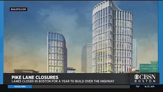 Mass Pike Lane Closures In Place To Build Towers Over Highway