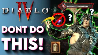 Diablo 4 5 MAJOR MISTAKES To Avoid! - Beginner's Guide (Diablo 4 Tips and Tricks)