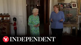 Queen hosts German Chancellor Angela Merkel at Windsor Castle