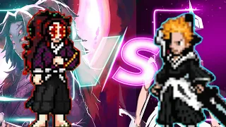 Demon Slayer VS Bleach Kokushibo Upper Moon VS Ichigo Tybw Bankai Mugen Jump Force Mugen