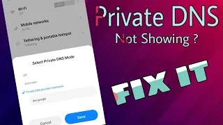 DNS Option Not Available Problem Fix In any Mobile | Officially