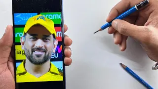 Drawing Ms Dhoni 😍