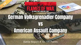 Flames of War Battle Report #10 | Volksgrenadier Germans vs American Assault Company | 100 Points