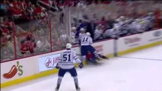 Jay McClement's Hit on Nicklas Backstrom - Leafs vs Caps - Apr 16th 2013 (HD)