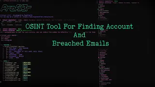 Profil3r - OSINT tool that allows you to find a person's accounts and breached emails | Kali Linux |
