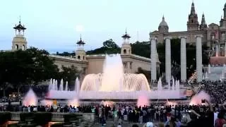 Fuente magica de Montjuic, Barcelona main theme intro song "Barcelona"