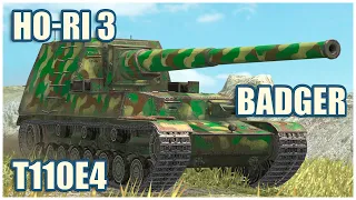 Ho-Ri Type III, FV217 Badger & T110E4 • WoT Blitz Gameplay