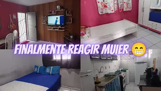 finalmente reagir, limpeza e organização no apartamento 😍