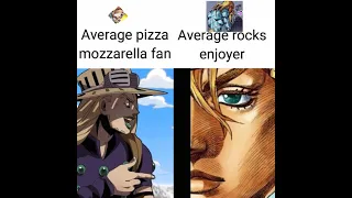 average pizza mozzarella fan VS. average rocks enjoyer