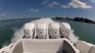 Mercury Racing Verado 400R Outboard Engines running over 90 MPH on Nor-Tech 390