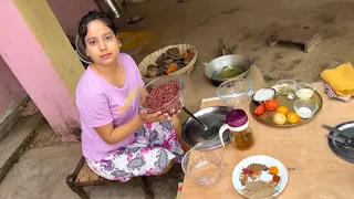 rajma chawal banaya chulhe pe