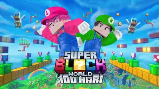 100 Hari Minecraft Tapi Di Dunia Mario!! Super Block World