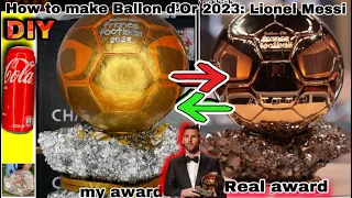 how to make ballon d'or 2022-23 with1 bag of dry rubbish & aluminum cans so easy #ballondor #mrsanrb