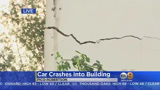 Car Crashes Into Building In Pico-Robertson